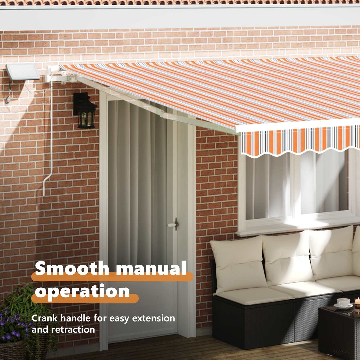 vidaXL Retractable Awning Multicolour 400 x 300 cm
