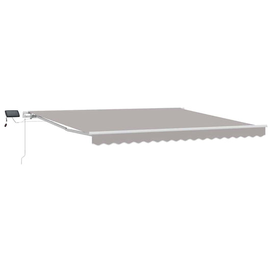 vidaXL Retractable Awning Light Grey 400 x 300 cm Fabric and Aluminium