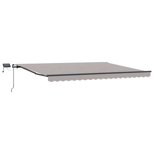 vidaXL Retractable Awning Light Grey 400 x 350 cm Fabric and Aluminium