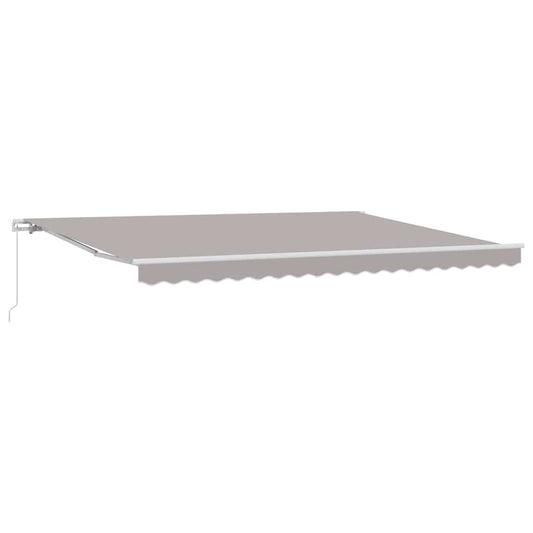vidaXL Retractable Awning Light Grey 450 x 300 x 165 cm