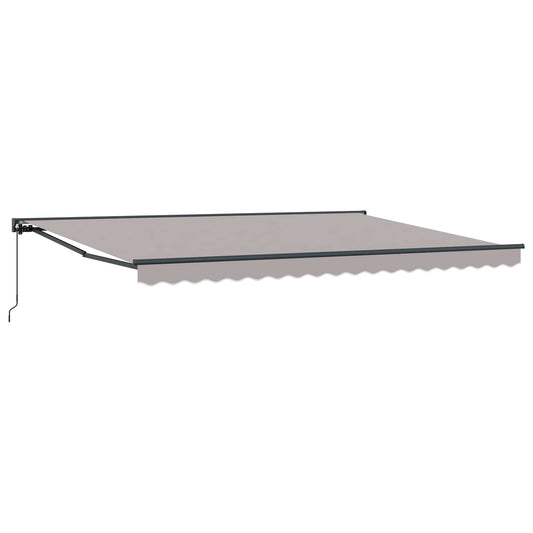 vidaXL Awning Frame Light Grey 450 x 300 cm Polyester with PU coating