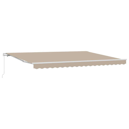 vidaXL Retractable Awning Beige 450 x 350 x 165 cm