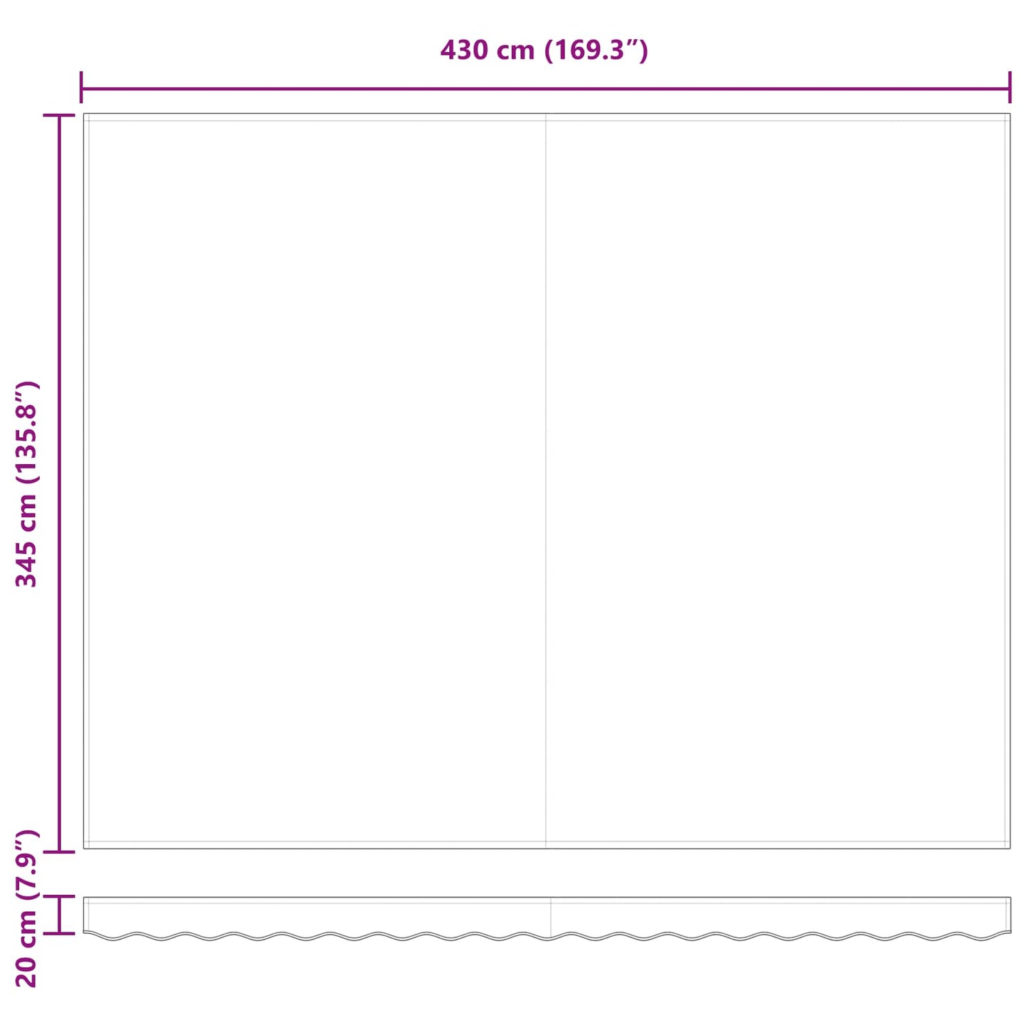 vidaXL Retractable Awning Beige 450 x 350 cm Polyester and Aluminium