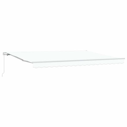 vidaXL Retractable Awning White 450 x 350 x 165 cm