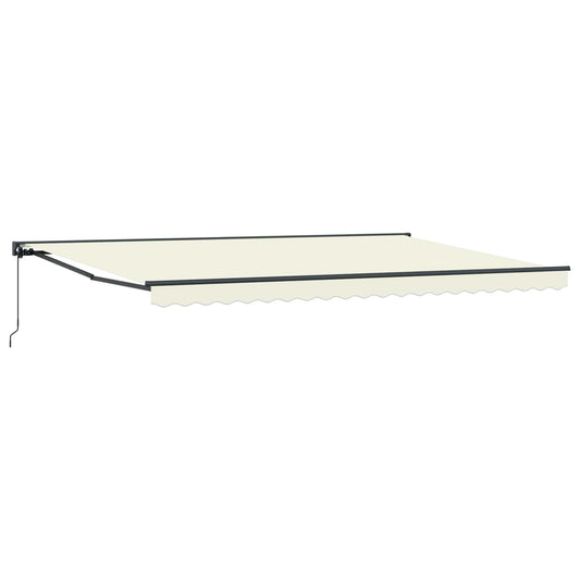 vidaXL Awning Frame Cream 500 x 300 cm Polyester with PU coating
