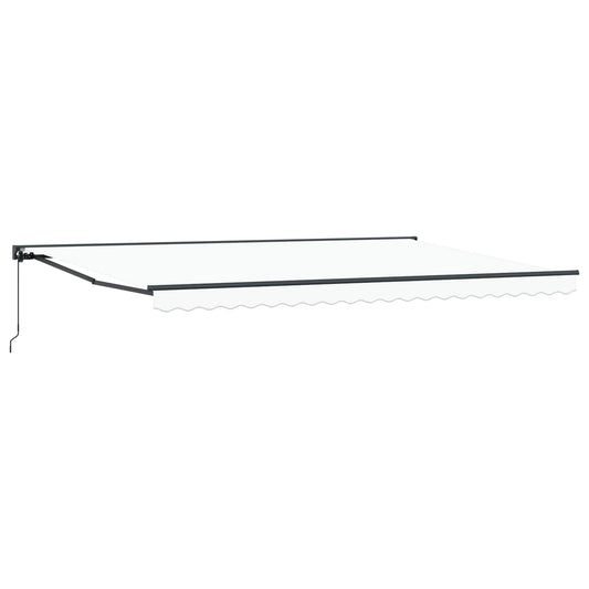 vidaXL Awning Frame White 500 x 300 cm Polyester with PU coating