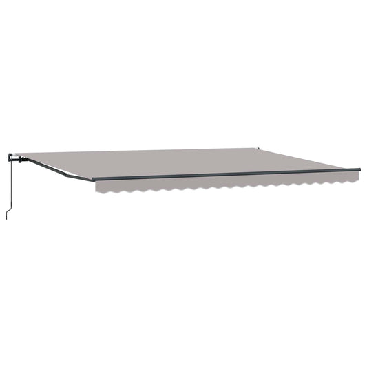 vidaXL Retractable Awning Light Grey 500 x 300 cm