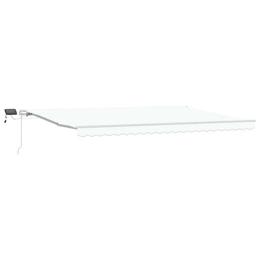 vidaXL Retractable Awning White 500 x 350 cm Fabric and Aluminium
