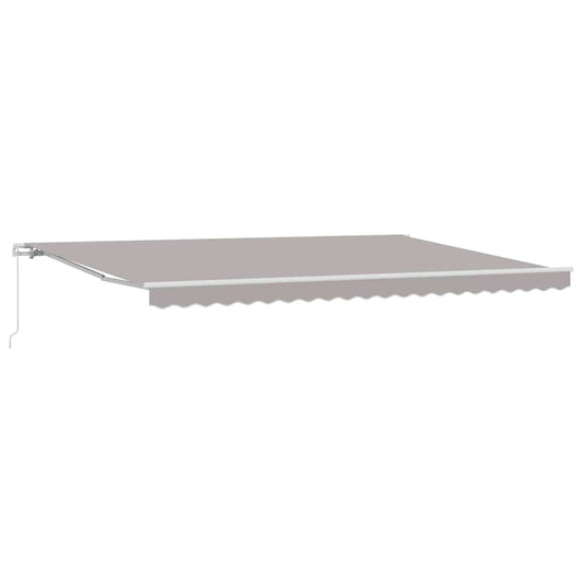 vidaXL Retractable Awning Light Grey 500 x 350 cm