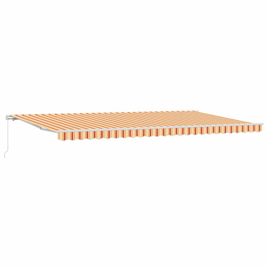 vidaXL Retractable Awning Yellow and Orange 600 x 300 cm