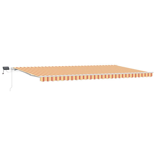 vidaXL Retractable Awning Manual Yellow and Orange 600 x 300 cm