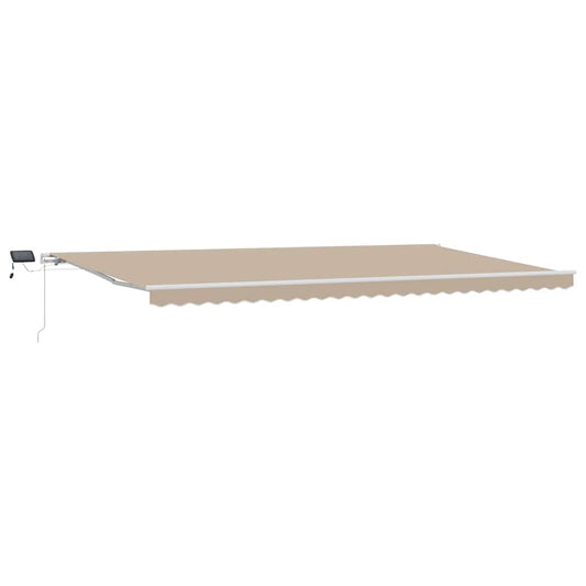 vidaXL Retractable Awning Beige 600 x 300 cm Fabric and Aluminium