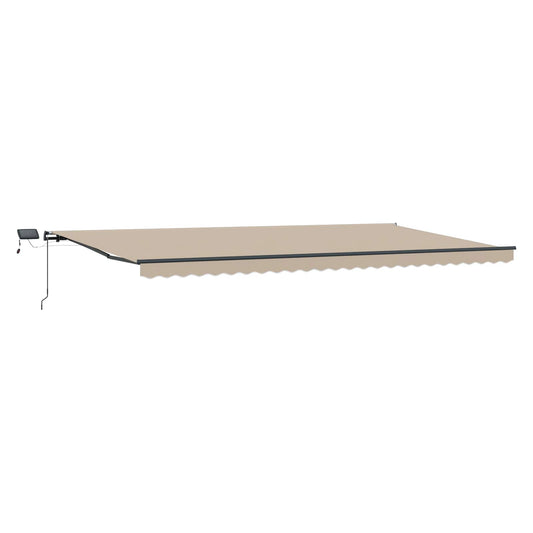 vidaXL Retractable Awning Beige 600 x 300 cm Fabric and Aluminium
