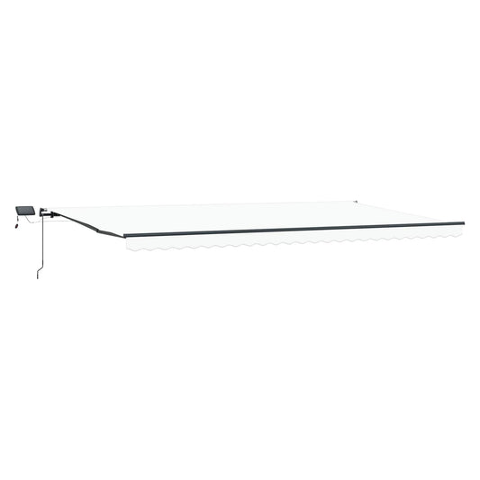 vidaXL Retractable Awning White 600 x 300 cm Fabric and Aluminium