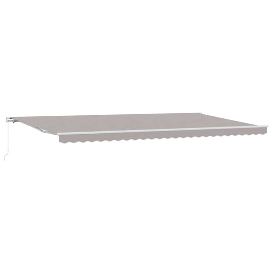 vidaXL Retractable Awning Light Grey 600 x 300 cm