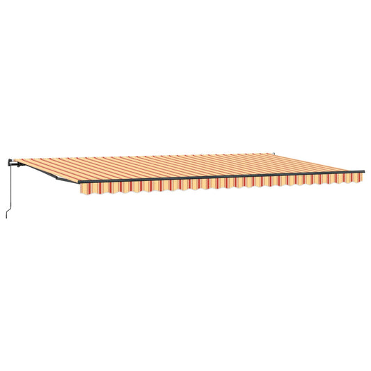 vidaXL Retractable Awning Yellow and Orange 600 x 350 cm