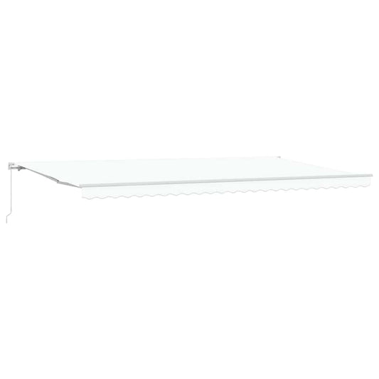 vidaXL Retractable Awning White 600 x 350 cm Polyester and Aluminium