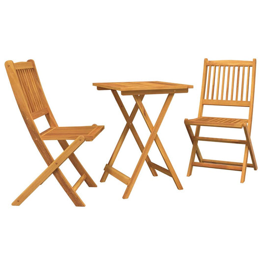 vidaXL Garden Bistro Set 3 pcs Brown Solid Acacia Wood