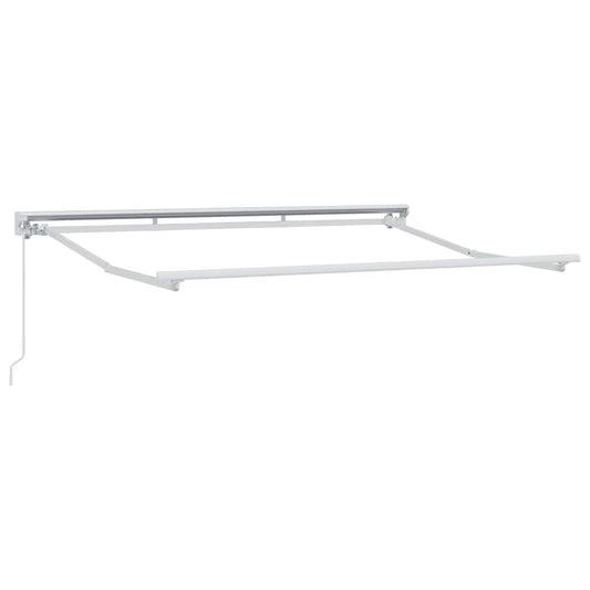 vidaXL Awning Frame Manual Adjustable White 3 x 2 m Steel