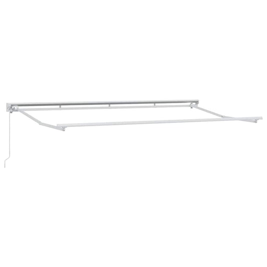 vidaXL Awning Frame Manual Adjustable White 4 x 2 m Steel