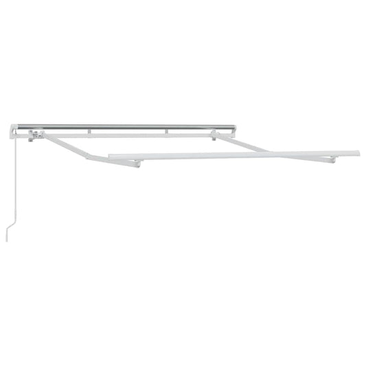 vidaXL Awning Frame Retractable Manual White 2.5 x 2 m Metal