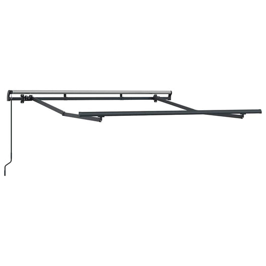 vidaXL Awning Frame Retractable Manual Anthracite 2.5 x 2 m Metal