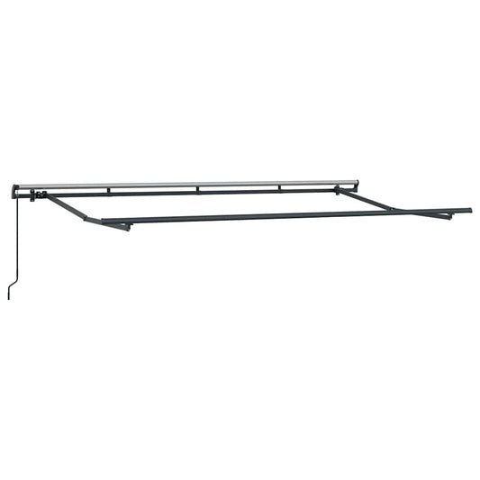 vidaXL Awning Frame Retractable Manual Anthracite 4 x 2 m Metal