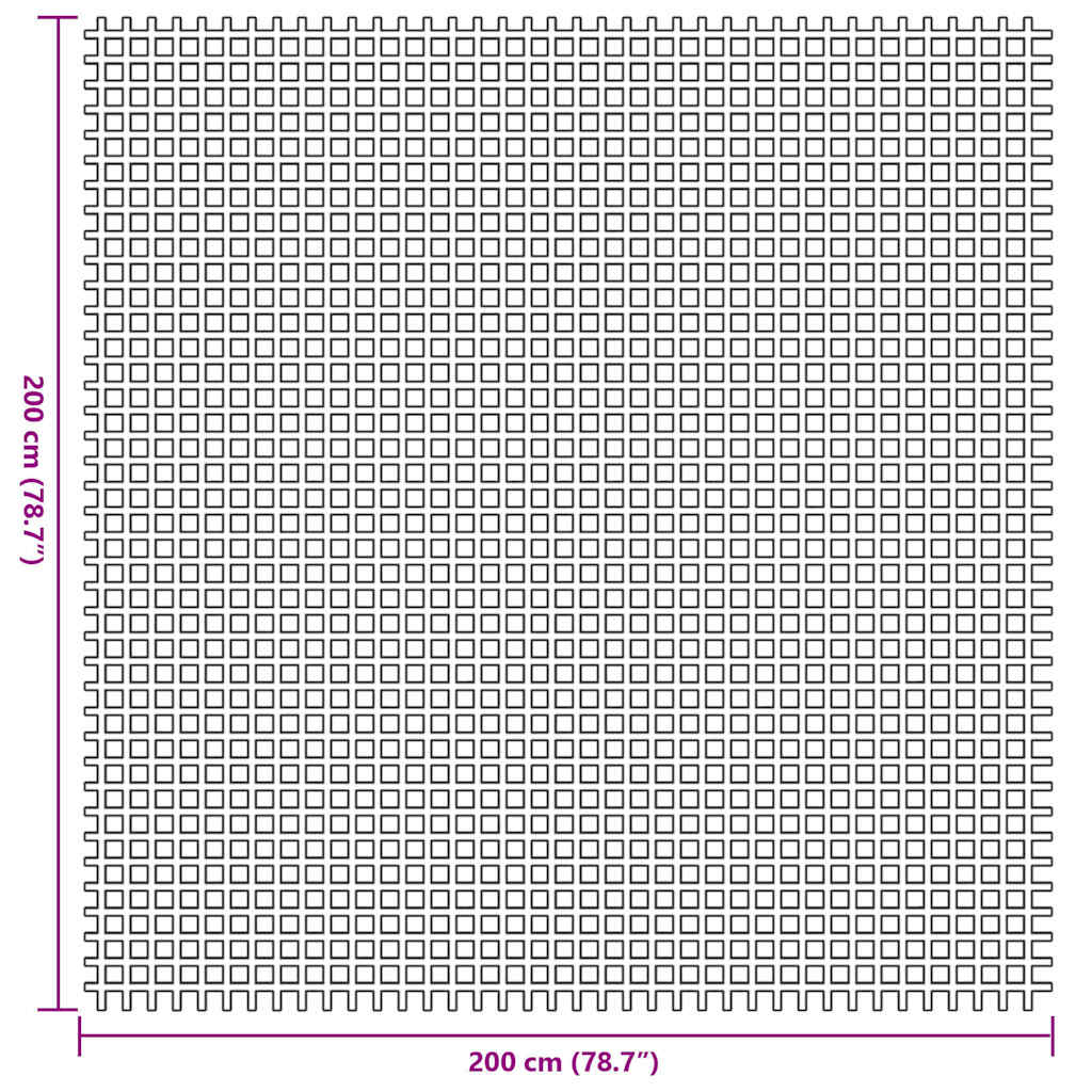 vidaXL Tent Carpet Anthracite 200 x 200 cm Polyester