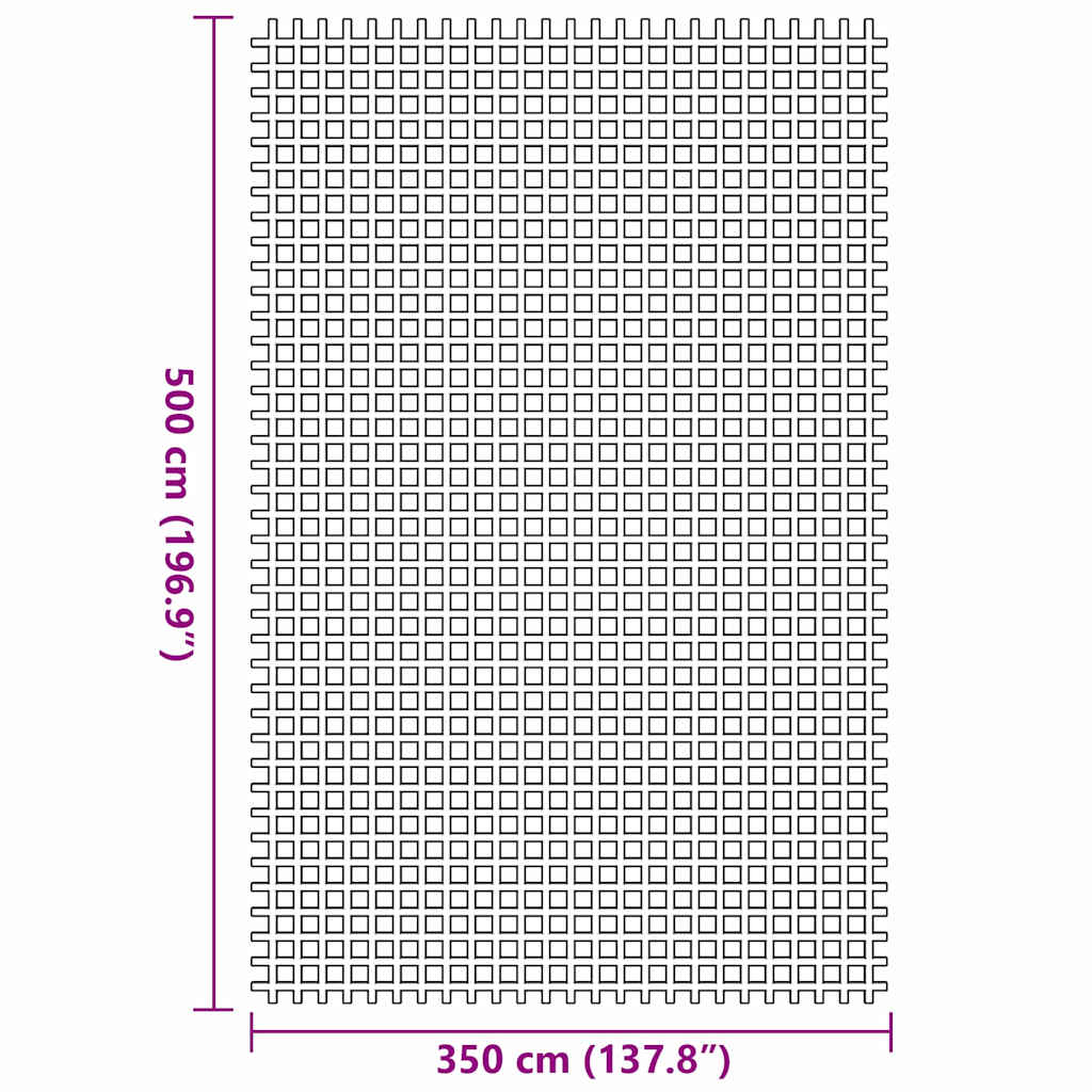 vidaXL Tent Carpet Anthracite 500 x 350 cm Polyester