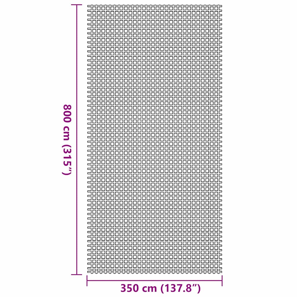 vidaXL Tent Carpet Anthracite 800 x 350 cm Polyester