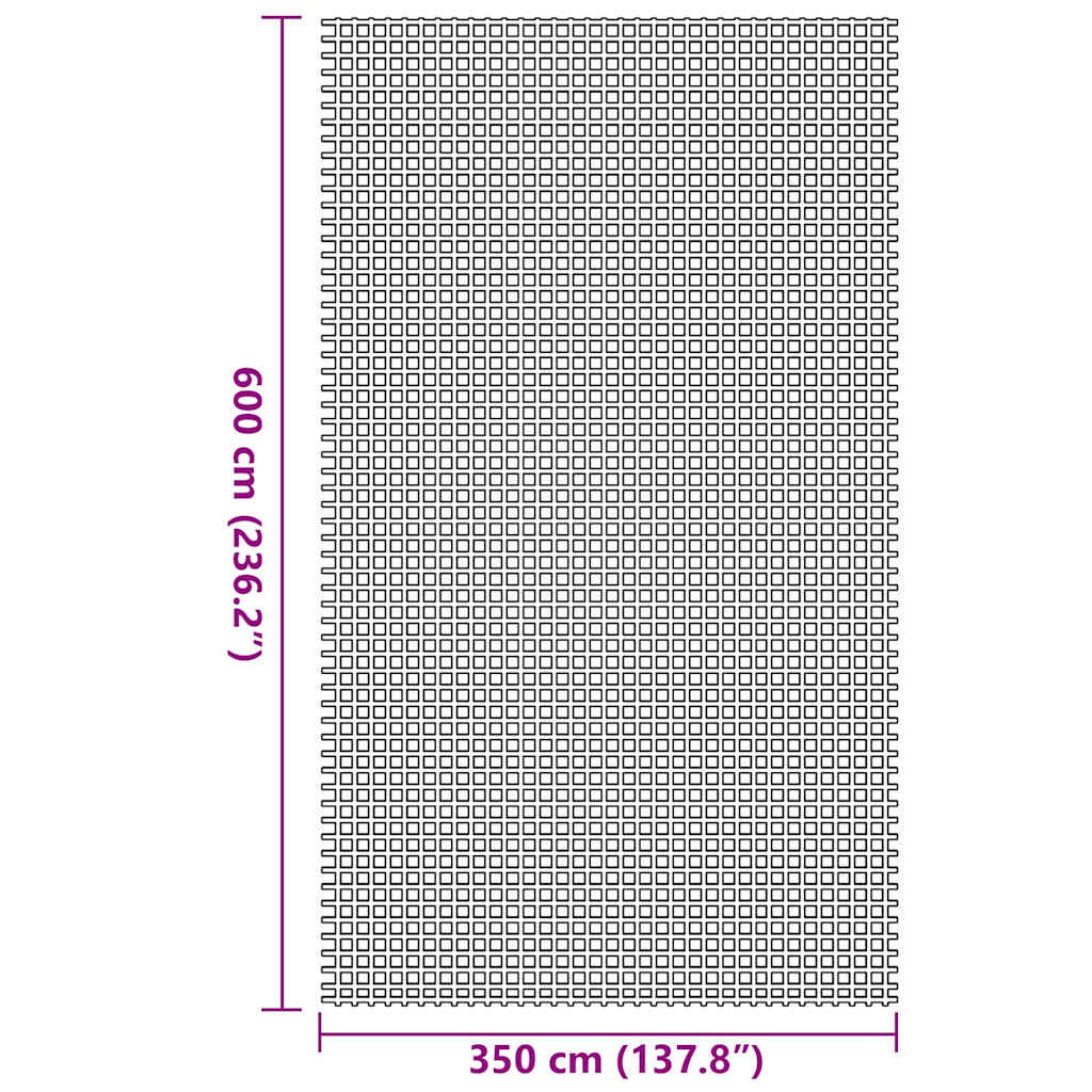vidaXL Tent Carpet Green 600 x 350 cm Polyester