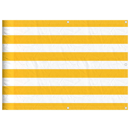 vidaXL Balcony Screen Yellow and White Stripe 75x1000 cm