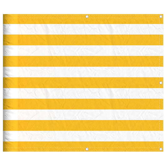 vidaXL Balcony Screen Yellow and White Stripe 90x1000 cm