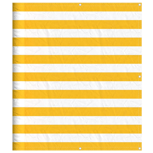 vidaXL Balcony Screen Yellow and White Stripe 120x1000 cm