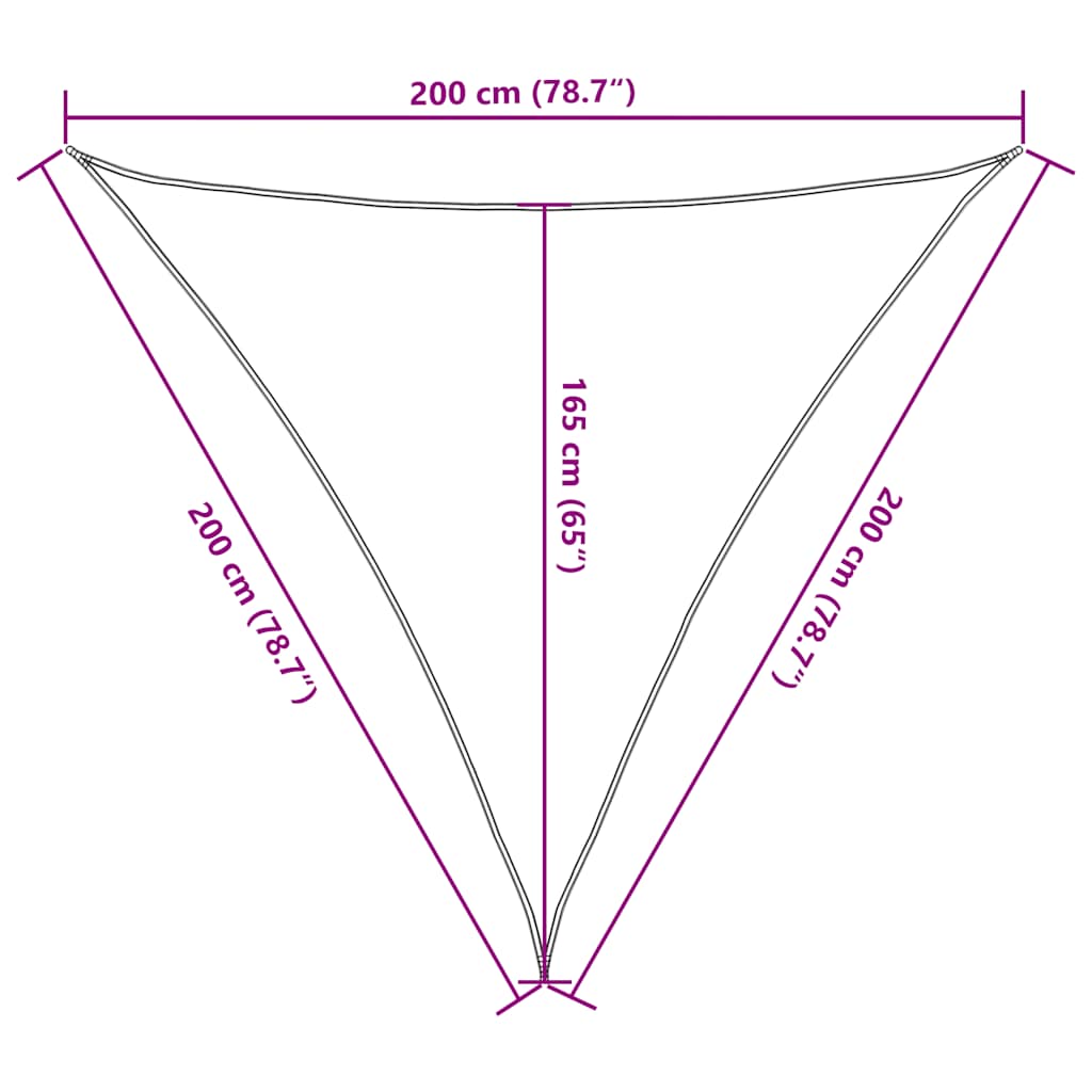 vidaXL Sun Shade Sail Yellow 2x2x2 m 100% Polyester Oxford
