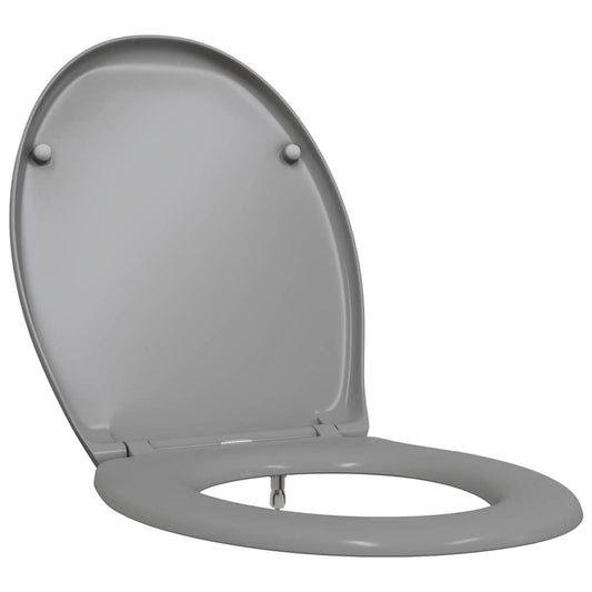 vidaXL Toilet Seat Grey 44.8 x 37.3 x 4.2 cm Duroplast