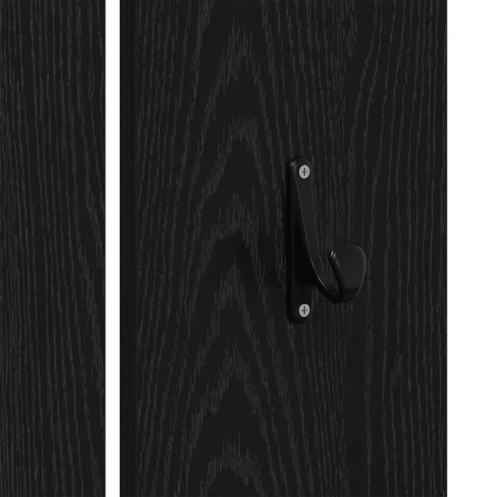 vidaXL Hallway Furniture Set 3 pcs Black oak 80 x 31 x 40 cm