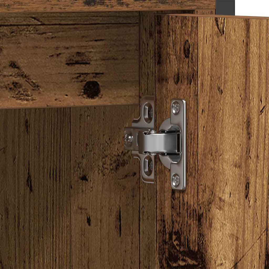 vidaXL Bathroom Vanity Units with Shelf 3 pcs Brown Engineered wood