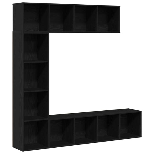 vidaXL Bookshelf 12-Tier 3 pcs 36 x 30 x 143 cm Engineered Wood
