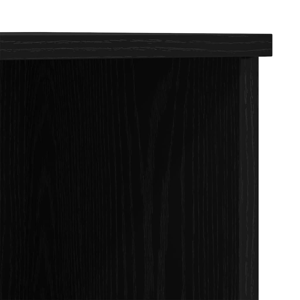 vidaXL Highboard Black Oak 132 x 35.5 x 103.5 cm Engineered Wood