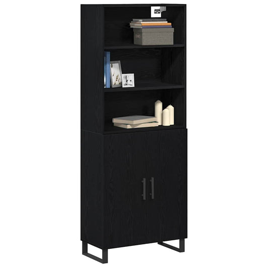 vidaXL Highboard 2 pcs Black Oak 69.5 x 34 x 180 cm