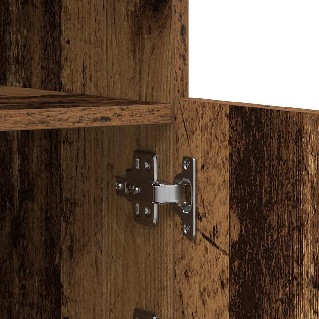 vidaXL LED Sideboard Old Wood 162 x 37 x 100 cm Engineered Wood