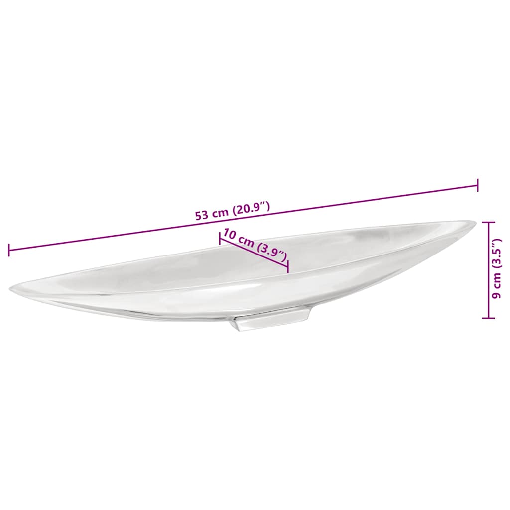 vidaXL Fruit Basket Silver 53 x 9 x 10 cm Aluminium
