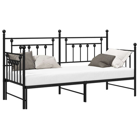vidaXL Daybed Frame Black 80 x 200 cm Steel