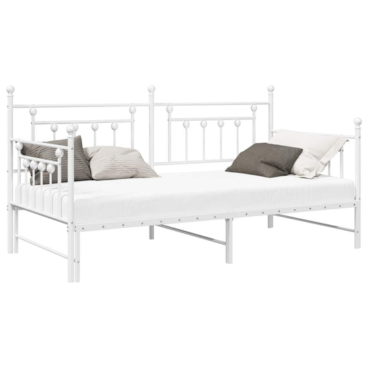 vidaXL Daybed Frame White 90 x 200 cm Steel