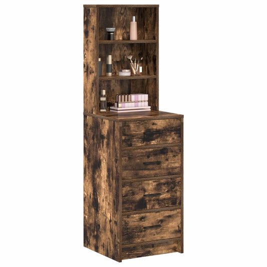 vidaXL Highboard Smoked oak 40 x 41 x 135 cm Engineered wood