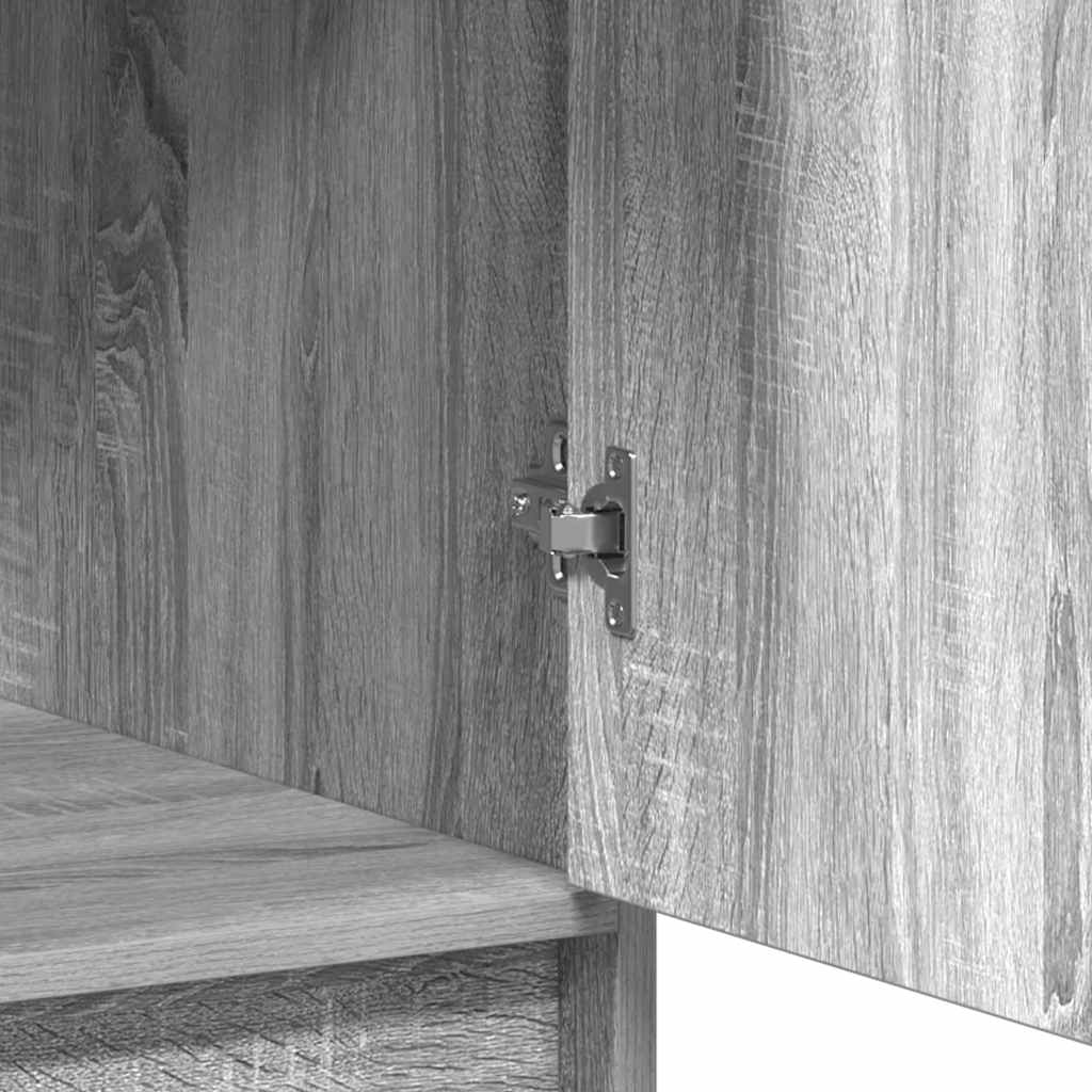 vidaXL Highboard Grey Sonoma 40 x 40.5 x 135 cm Engineered Wood