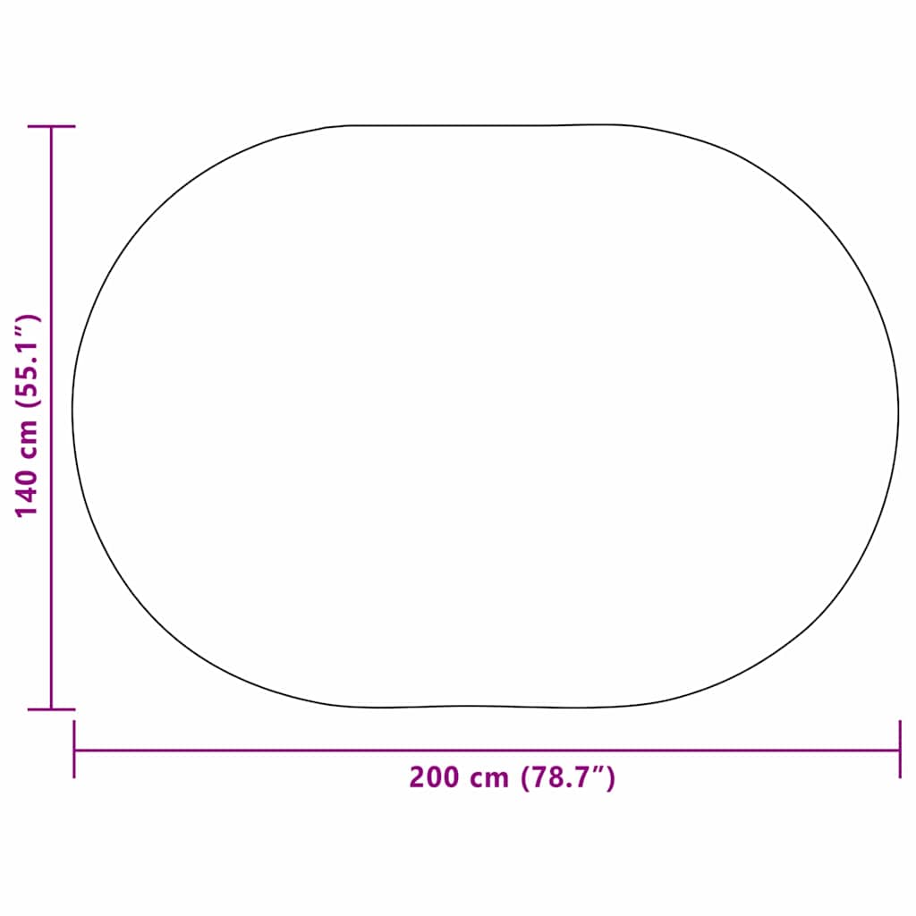 vidaXL Rug ZIZUR Brown 200 x 140 cm Polypropylene