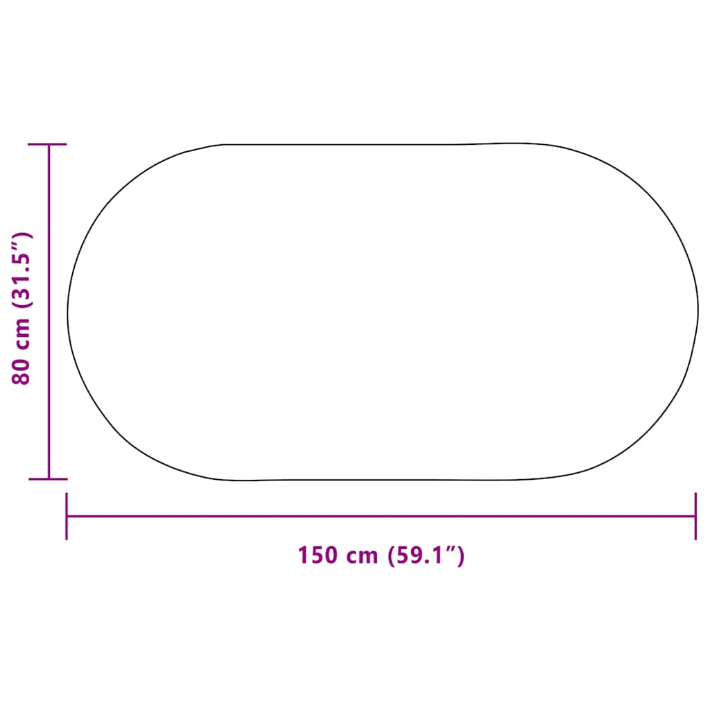 vidaXL Rug ZIZUR Cream 150 x 80 cm Polypropylene