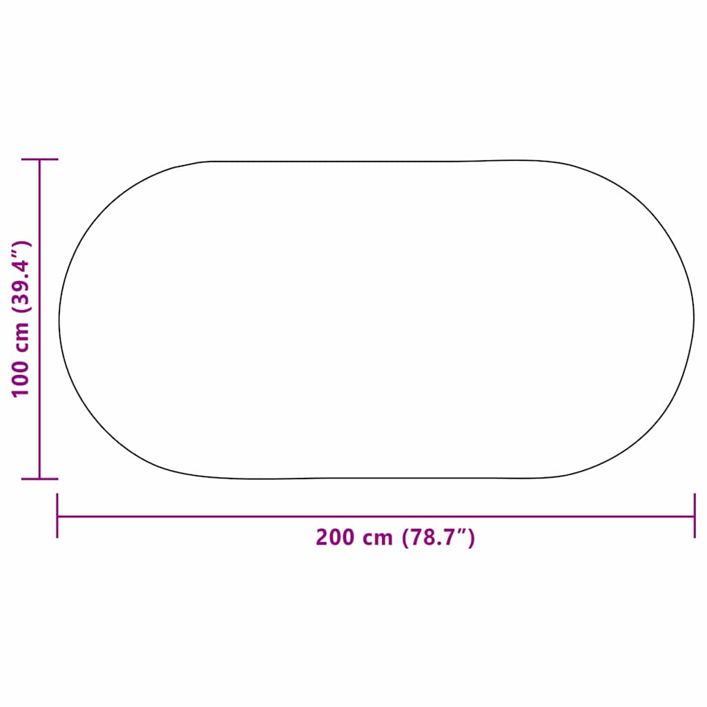 vidaXL Rug ZIZUR Cream 200 x 100 cm Polypropylene